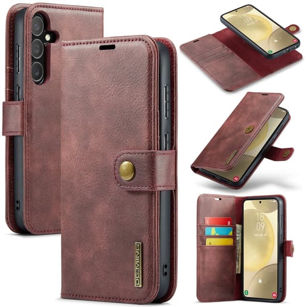Galaxy S23 Plus - 2-i-1 Läderfodral i Retrodesign