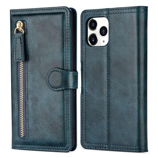 iPhone 13 Pro Max - Elegant Plånboksfodral med Kortfack & Dragkedja