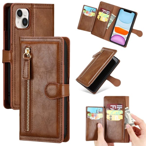 iPhone 13 - Lyxigt Wallet Case med Kort- & Myntfack
