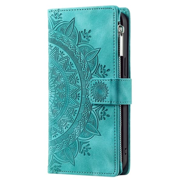 För iPhone 16e plånboksfodral Fodral Skal Mandala blommönster