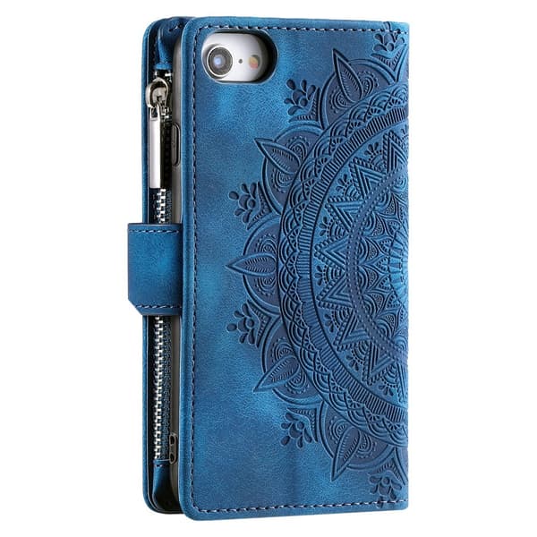 För iPhone 16e plånboksfodral Fodral Skal Mandala blommönster