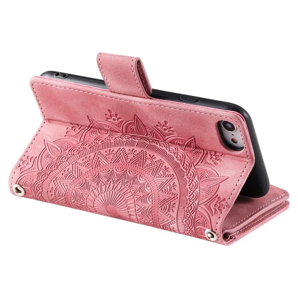 Til iPhone 16e tegnebogscover Cover Shell Mandala Blomstermønster
