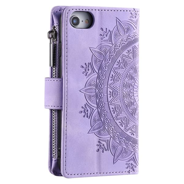 För iPhone 16e plånboksfodral Fodral Skal Mandala blommönster