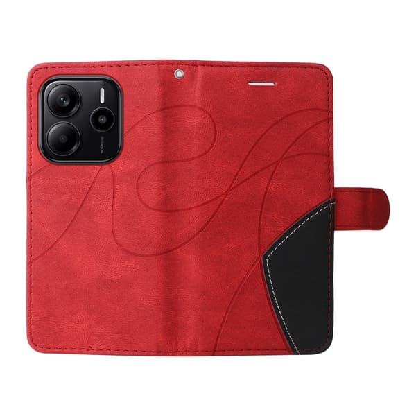 Til Xiaomi Redmi Note 14 4G KT-serie-1 dobbeltfarve tegnebog