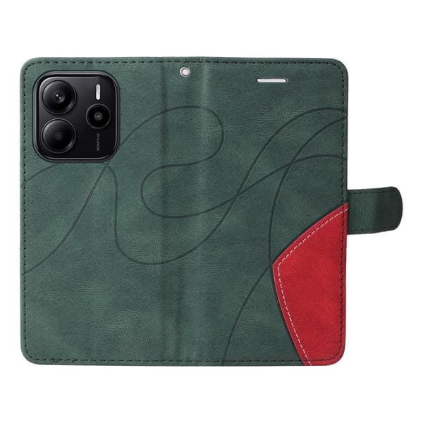 Til Xiaomi Redmi Note 14 4G KT-serie-1 dobbeltfarve tegnebog