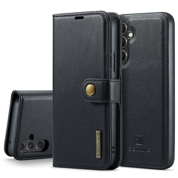 Samsung Galaxy A15 4G/5G - Praktiskt 2-i-1 Skal med Kortförvaring Svart