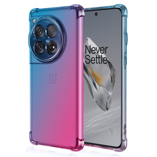 OnePlus 12 Klar Design - Maximalt Skydd, Minimalistisk Look Blå/Rosa