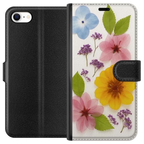 Apple iPhone 6 Lommeboketui Pressede blomster