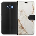 Miniatyrbillede 1 af 3: Samsung Galaxy S8 Tegnebogsetui Hvid marmor