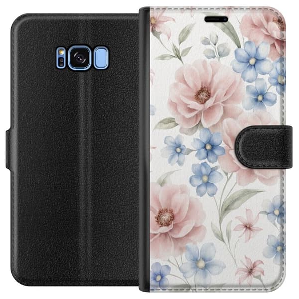 Samsung Galaxy S8 Plånboksfodral Romantiska blommor