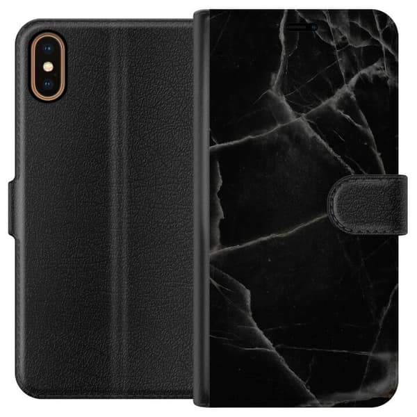 Apple iPhone X Lommeboketui Svart marmor
