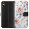 Miniatyrbillede 1 af 3: Apple iPhone X Tegnebogsetui Romantiske blomster