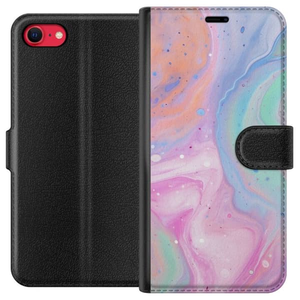 Apple iPhone 8 Tegnebogsetui Pastelmarmor