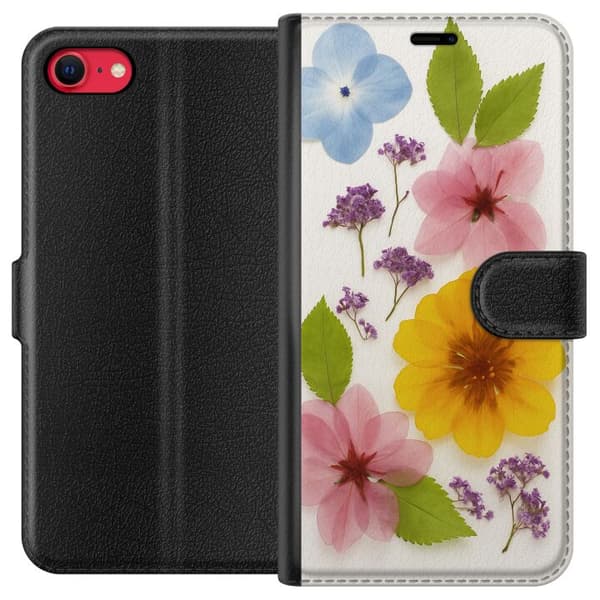 Apple iPhone 8 Tegnebogsetui Pressede blomster