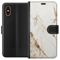 Miniatyrbillede 1 af 3: Apple iPhone XS Max Tegnebogsetui Hvid marmor
