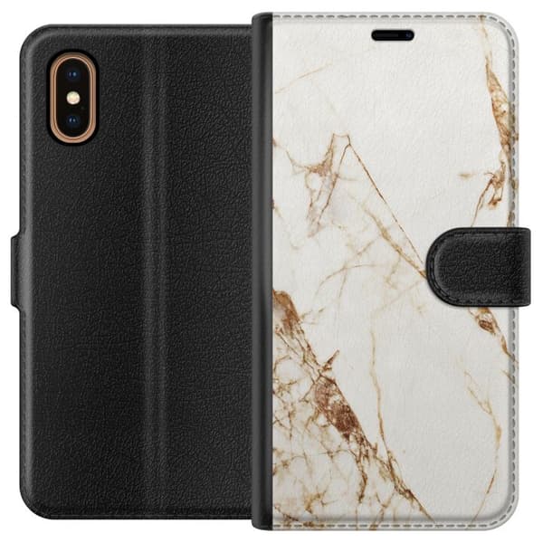 Apple iPhone XS Max Tegnebogsetui Hvid marmor