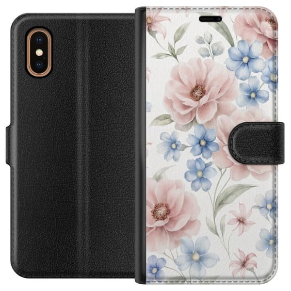 Apple iPhone XS Max Lommeboketui Romantiske blomster