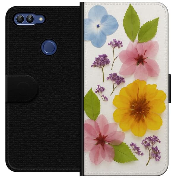 Huawei P smart Tegnebogsetui Pressede blomster