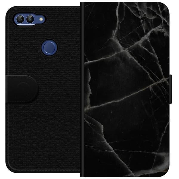 Huawei P smart Lompakkokotelo Musta marmori
