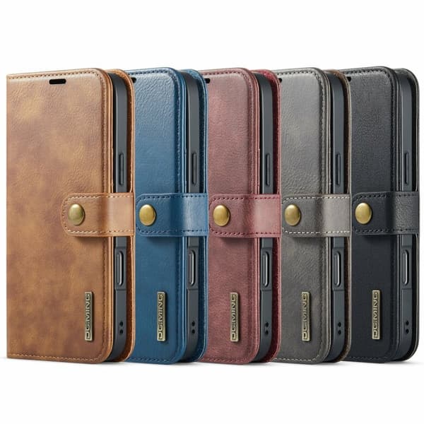 iPhone 13 Pro Premium Läderfodral - Flexibel 2-i-1-design