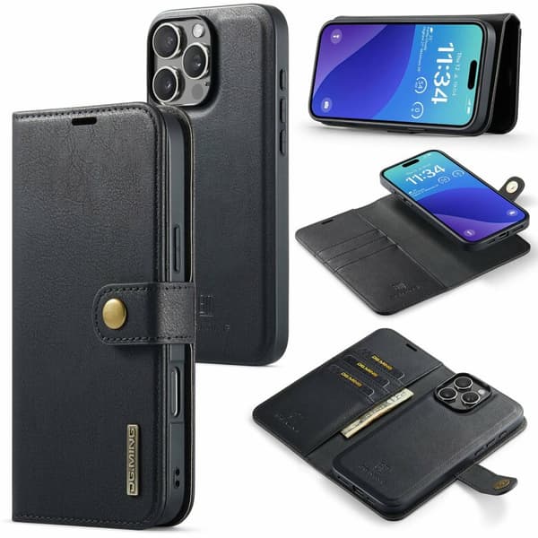 iPhone 13 Pro Premium Läderfodral - Flexibel 2-i-1-design