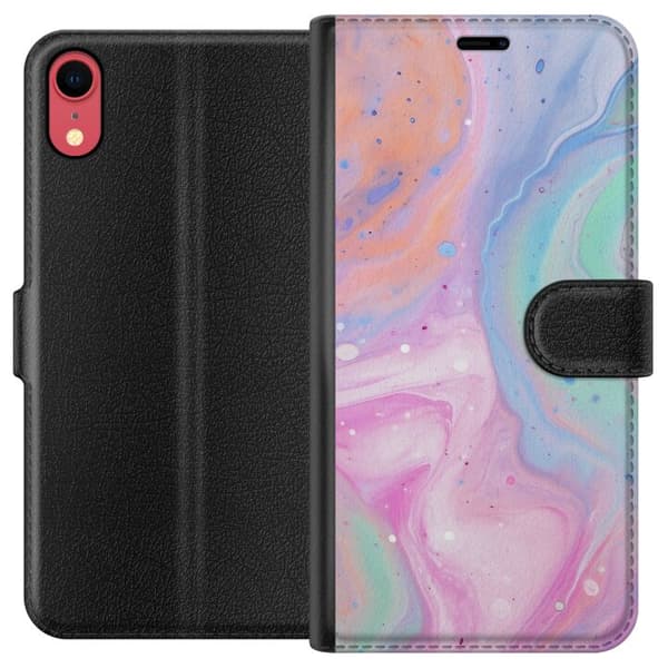 Apple iPhone XR Tegnebogsetui Pastelmarmor