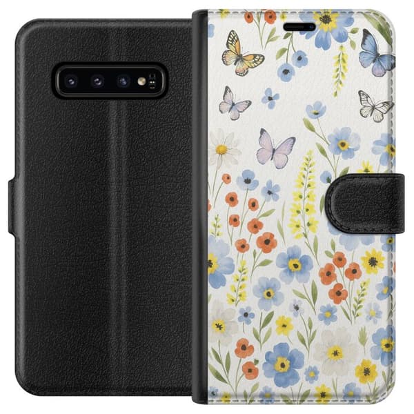Samsung Galaxy S10 Lommeboketui Sommerblomster