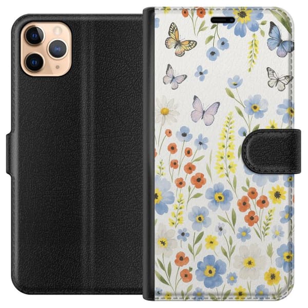 Apple iPhone 11 Pro Max Lompakkokotelo Kesäkukat