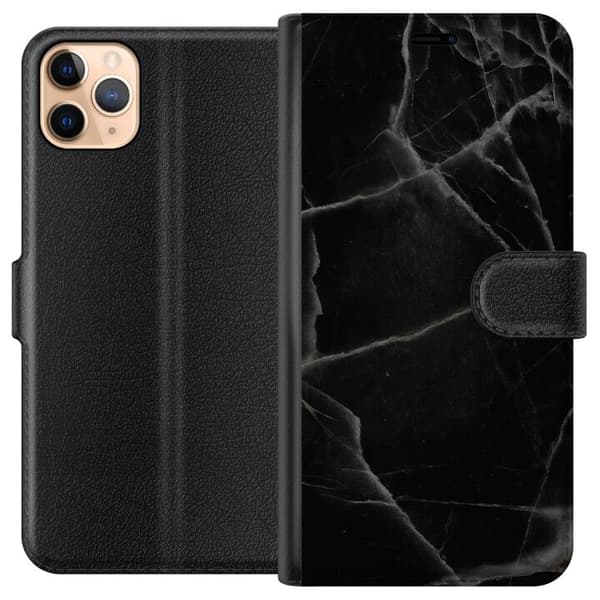 Apple iPhone 11 Pro Max Lommeboketui Svart marmor