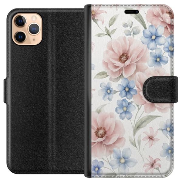 Apple iPhone 11 Pro Max Lommeboketui Romantiske blomster