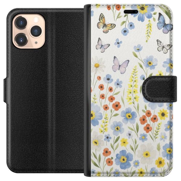 Apple iPhone 11 Pro Lompakkokotelo Kesäkukat