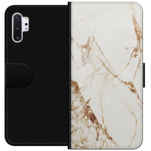 Samsung Galaxy Note10+ Tegnebogsetui Hvid marmor