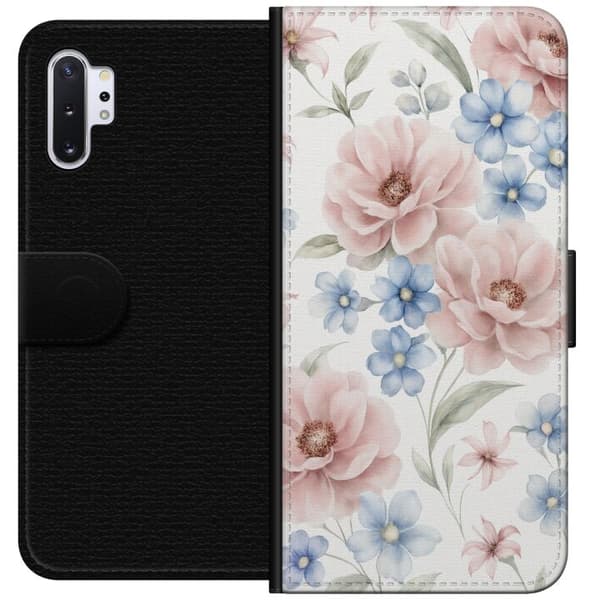 Samsung Galaxy Note10+ Tegnebogsetui Romantiske blomster
