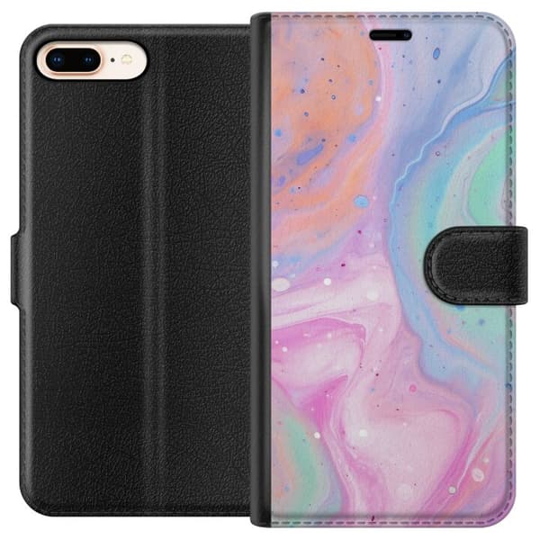 Apple iPhone 7 Plus Tegnebogsetui Pastelmarmor