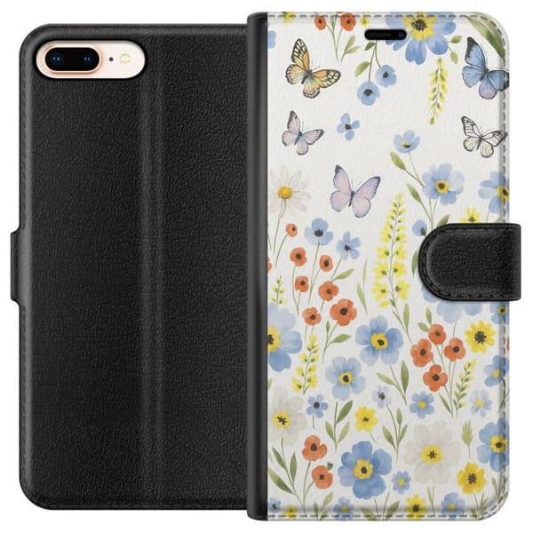 Apple iPhone 7 Plus Tegnebogsetui Sommerblomster