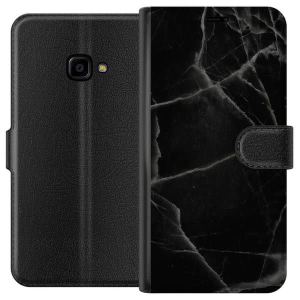 Samsung Galaxy Xcover 4 Lompakkokotelo Musta marmori