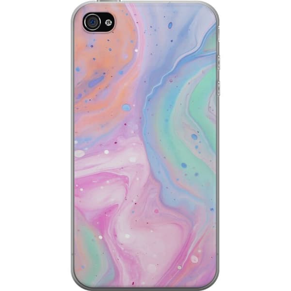 Apple iPhone 4 Gennemsigtig cover Pastelmarmor