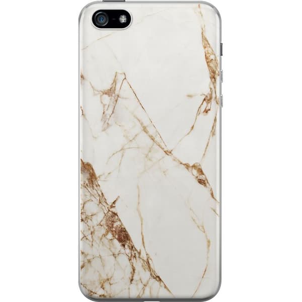 Apple iPhone 5 Gennemsigtig cover Hvid marmor