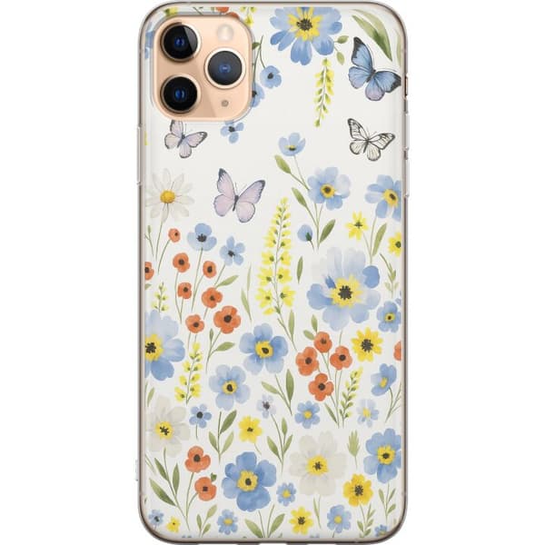 Apple iPhone 11 Pro Max Gjennomsiktig deksel Sommerblomster