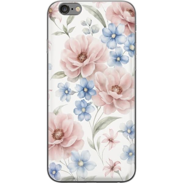 Apple iPhone 6 Plus Läpinäkyvä kuori Romanttiset kukat