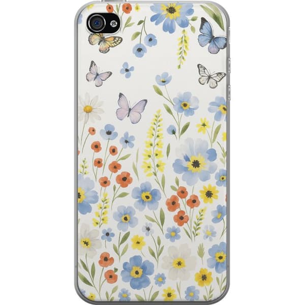 Apple iPhone 4s Gjennomsiktig deksel Sommerblomster