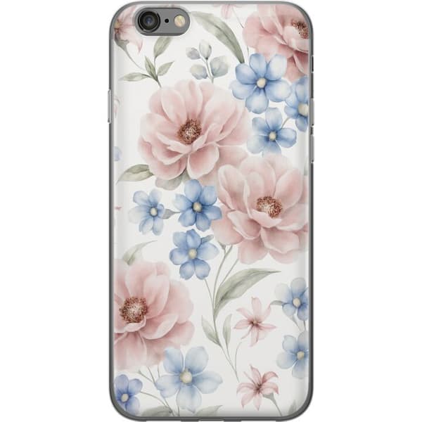 Apple iPhone 6s Gennemsigtig cover Romantiske blomster