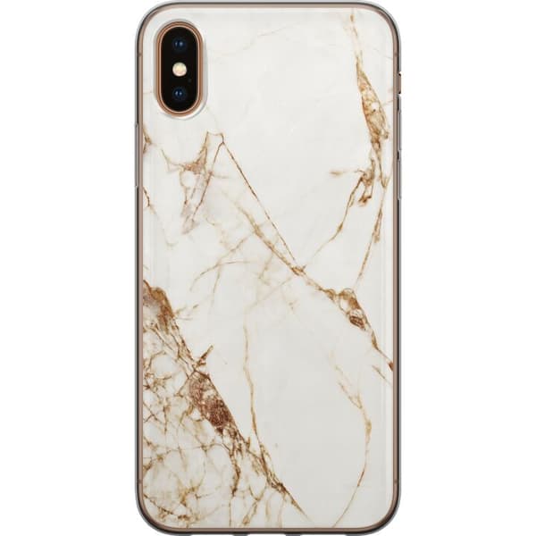 Apple iPhone XS Gjennomsiktig deksel Hvit marmor