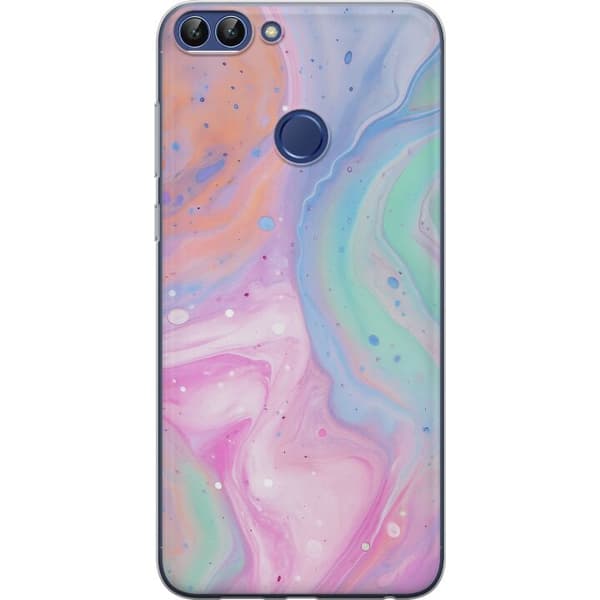 Huawei P smart Läpinäkyvä kuori Pastellimarmori