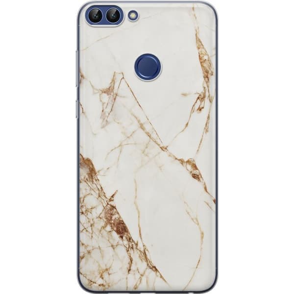 Huawei P smart Gennemsigtig cover Hvid marmor