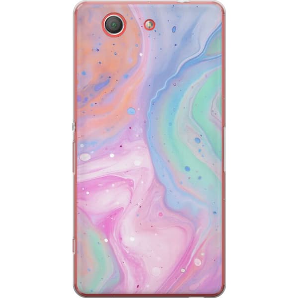 Sony Xperia Z3 Compact Läpinäkyvä kuori Pastellimarmori