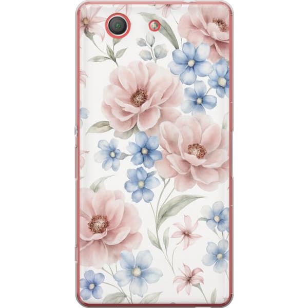 Sony Xperia Z3 Compact Gjennomsiktig deksel Romantiske blomster