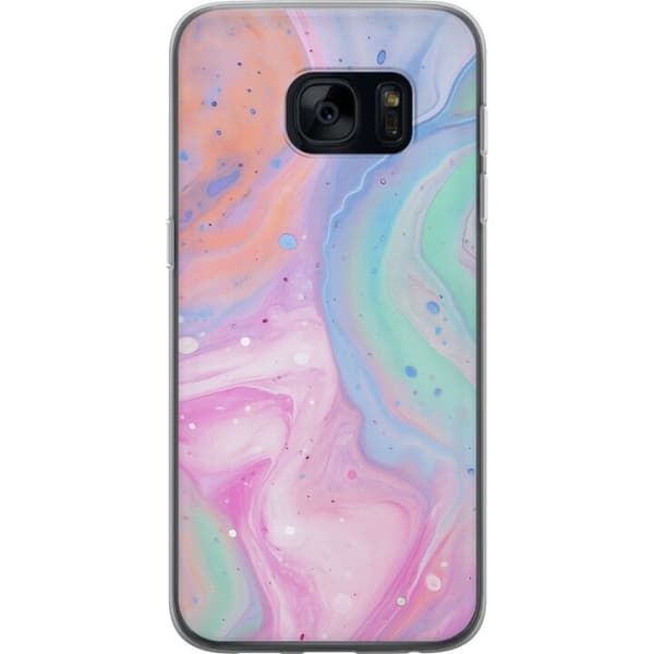 Samsung Galaxy S7 Gjennomsiktig deksel Pastellmarmor