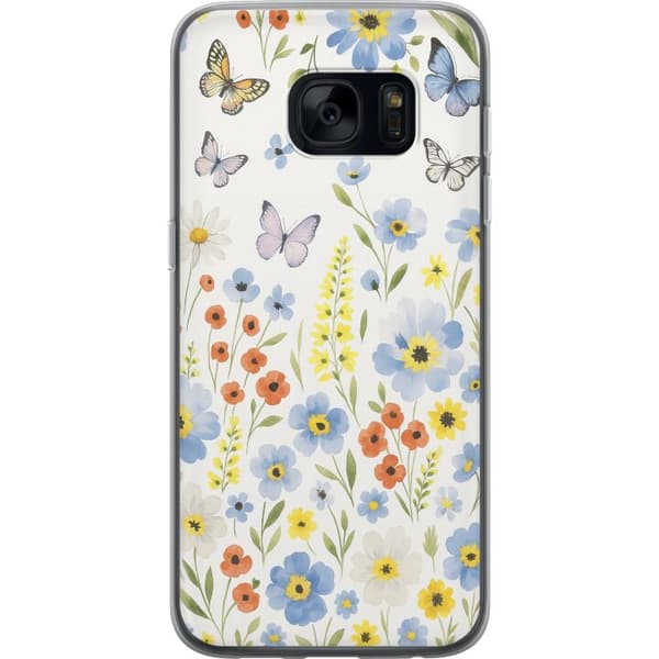 Samsung Galaxy S7 Gjennomsiktig deksel Sommerblomster