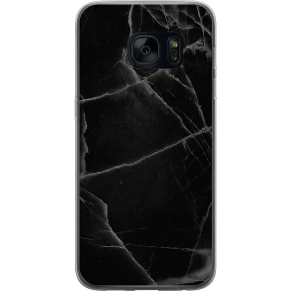 Samsung Galaxy S7 Gjennomsiktig deksel Svart marmor